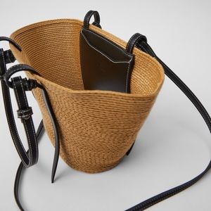 Zara | Bags | Zara Woven Basket Bag Beige Nwt | Poshmark